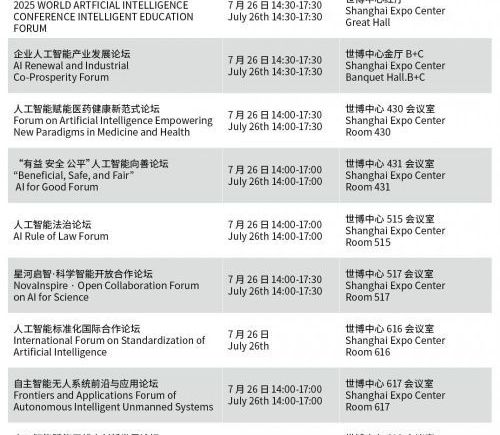 2025世界人工智能大会什么时候召开？WAIC 2025日程表确定