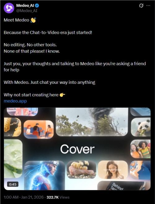 Medeo AI海外上线：自然语言改脚本，轻松拍大片