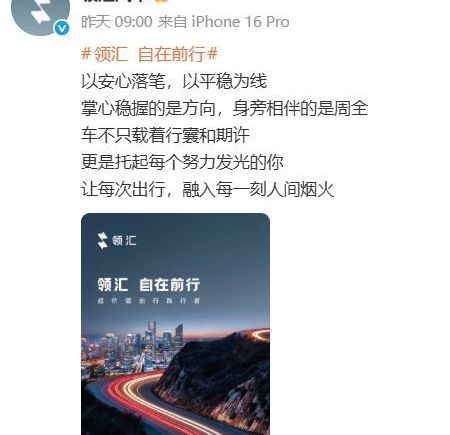 比亚迪推出全新对公出行品牌“领汇”