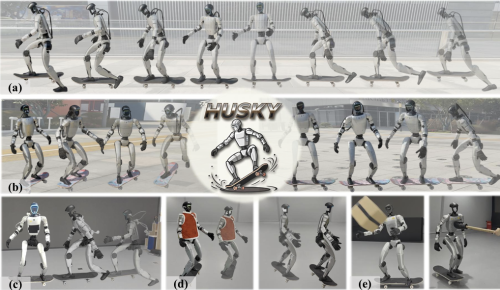 宇树G1机器人掌握侧身压弯滑板技巧