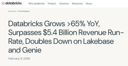 Databricks获50亿美元融资 估值突破1340亿美元