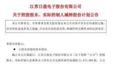 日盈电子实控人拟减持不超3%股份 去年曾因机器人概念股价飙升