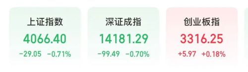 A股早盘分化：沪指深指下挫 创业板指上扬 存储芯片板块领涨