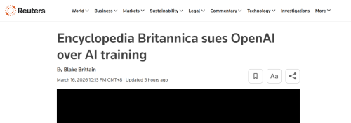 大英百科全书控告OpenAI非法使用内容训练AI