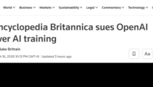 大英百科全书控告OpenAI非法使用内容训练AI 