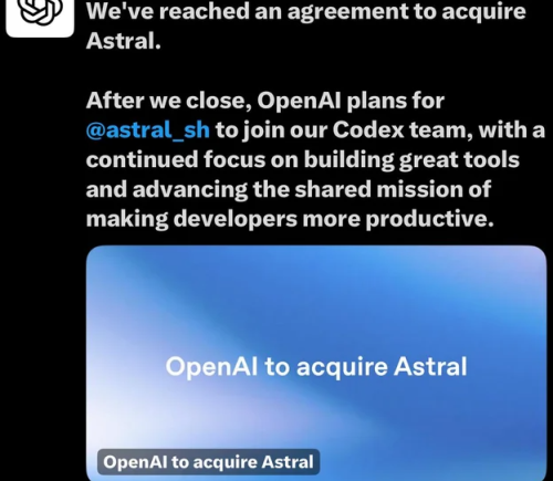 OpenAI收购Astral巩固Codex编程领先优势