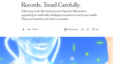 警惕AI聊天机器人索要健康记录，风险或超预期 