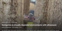 毫瓦级超声波助力手掌大飞行机器人突破浓雾黑暗复杂障碍