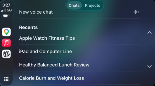 OpenAI推出ChatGPT CarPlay版 适配苹果车载系统