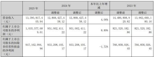 国外营收下滑超8% 万向钱潮2025年净利润增长约9% 将重点突破特斯拉和丰田全球体系