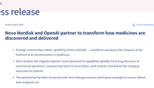 诺和诺德与OpenAI达成战略合作 AI全面赋能药物研发与商业运营 